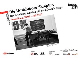 Plakat zur Ausstellung "Die unsichtbare Skulptur. Der erweiterte Kunstbegriff nach Joseph Beuys" 