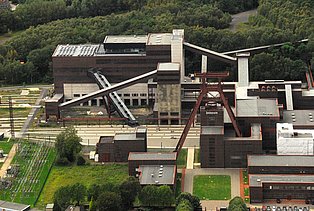 Luftbild der Zeche Zollverein.
