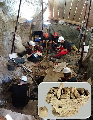 Ausgrabungen vor der Blätterhöhle bei Hagen