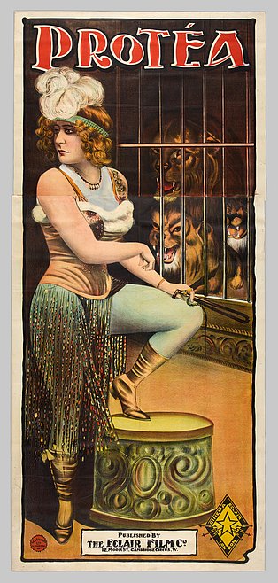 Plakat zum Spielfilm „Protéa” (1913, Victorin-Hippolyte Jasset) 