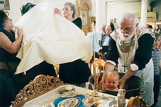 Taufe in der griechisch-orthodoxen Gemeinde Heiliger Dimitrios, Herten 2008 