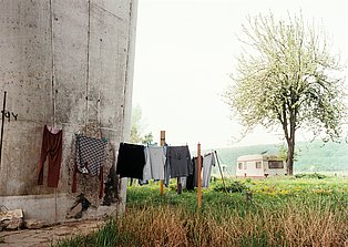 ›Wildes‹ Camping unter der Mintarder Brücke, Mülheim an der Ruhr 2000 