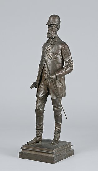Alfred Krupp mit Reitgerte, Statuette von Otto Lang, 1888