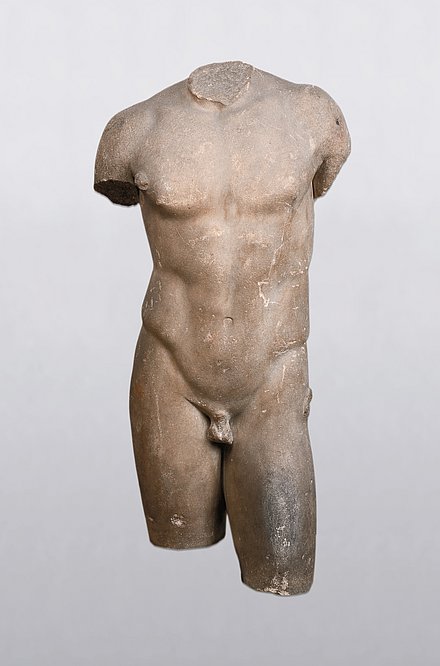 Photograph of a statue of a youth from the 1st century AD.