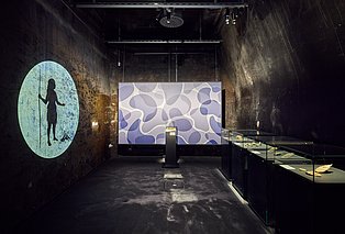 Blick in die Sonderausstellung "überLeben in der Eiszeit" 