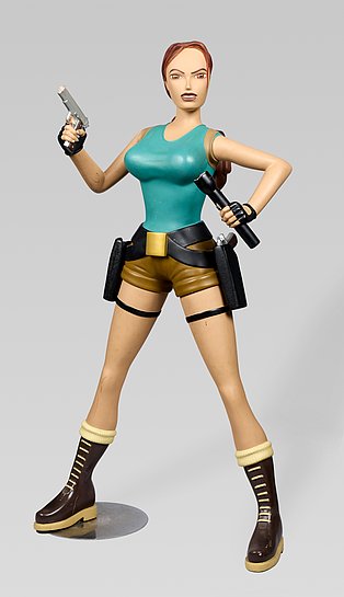 Werbefigur „Lara Croft”, um 2001 