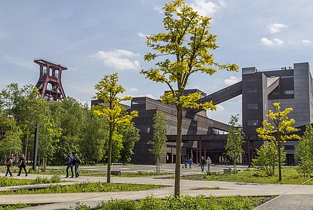Exterior view of the Zollverein colliery.