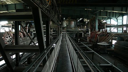 Interior view of the coal washing plant 