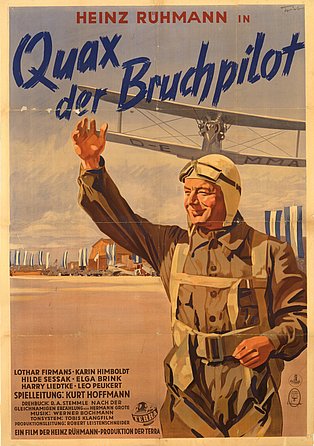 Plakat zum Spielfilm „Quax, der Bruchpilot”, 1941 